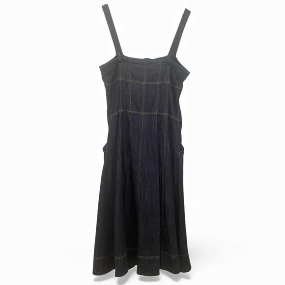 Anthropologie Sqaure Neck Buttondown Corset Dress 6 - Picture 6 of 9